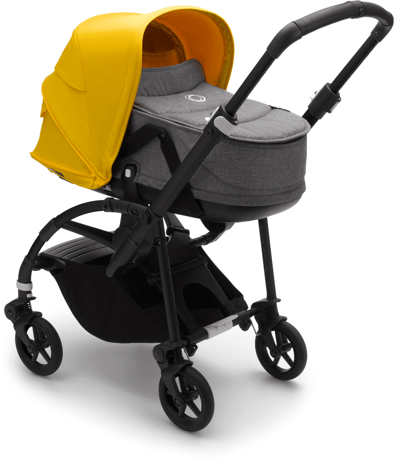 Bugaboo Poussette naissance et 2e âge Bugaboo Bee 6 lemonyellowsuncanopygreymelangefabricsblackchassis