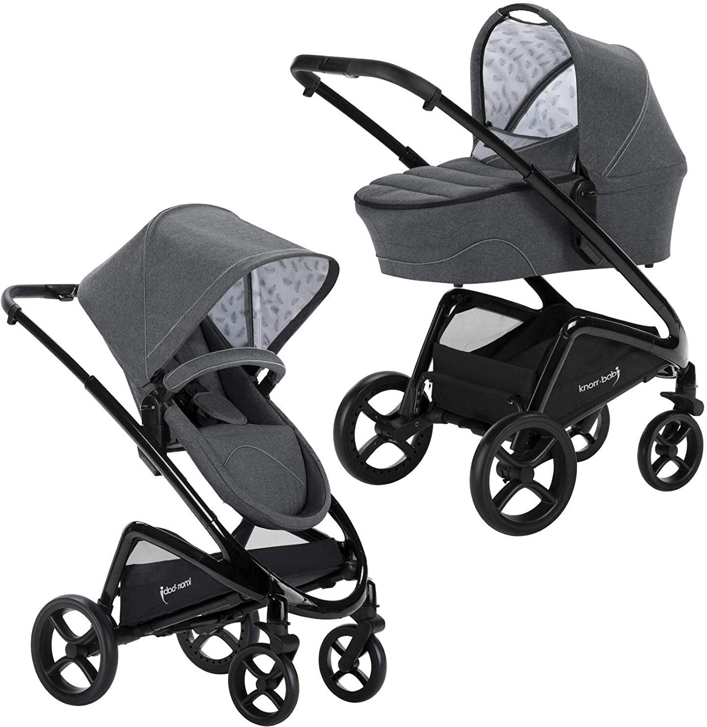 Knorr-baby Poussette Combinée Avec Roues Pivotantes Gris