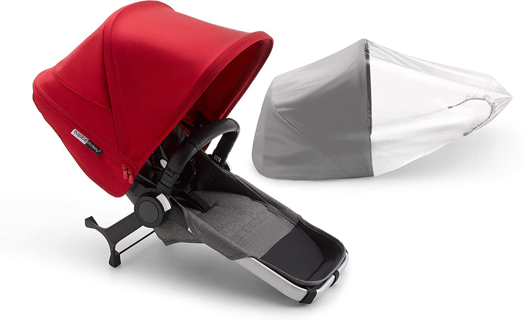 BUGABOO Σετ Επέκτασης Bugaboo Donkey 3 duo Alum/Grey Melange - Red