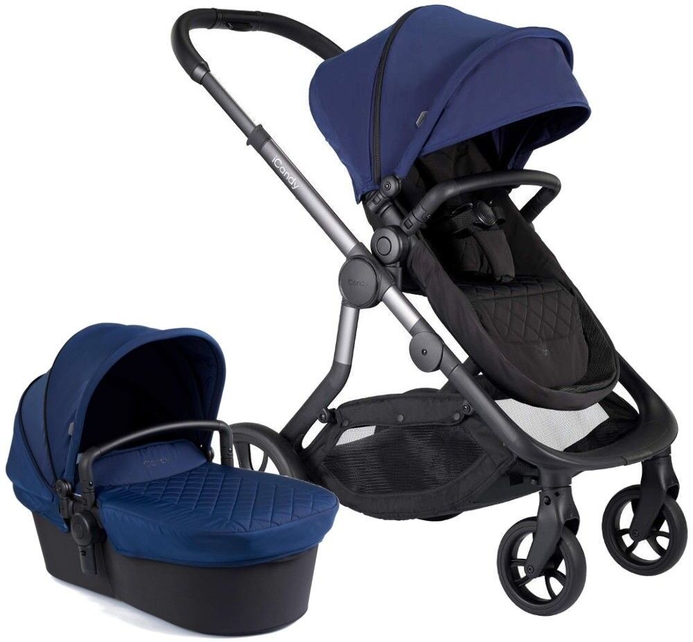 iCandy IC1993 Orange Pushchair & Carrycot Combo Bundle Indigo