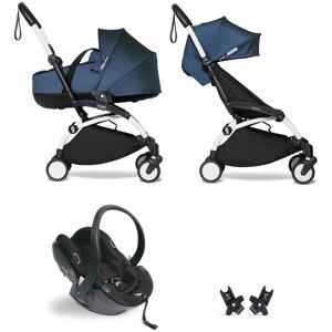 Babyzen Trio Passeggino Yoyo² 6+ con Bassinet e Seggiolino auto Izi Go Modular X1 Bianco - Air France