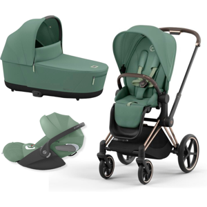 Cybex Platinum Trio Priam con Cloud T Plus Rose Gold - Leaf Green