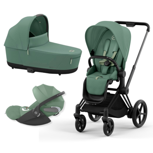 Cybex Platinum Trio Priam con Cloud T Plus Matt Black - Leaf Green