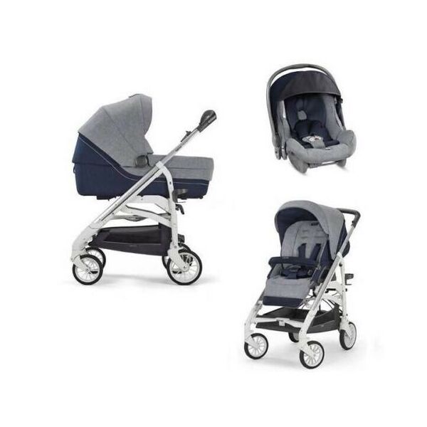 inglesina trio trilogy antigua blue telaio city bianco -paga in 3 rate senza interessi-