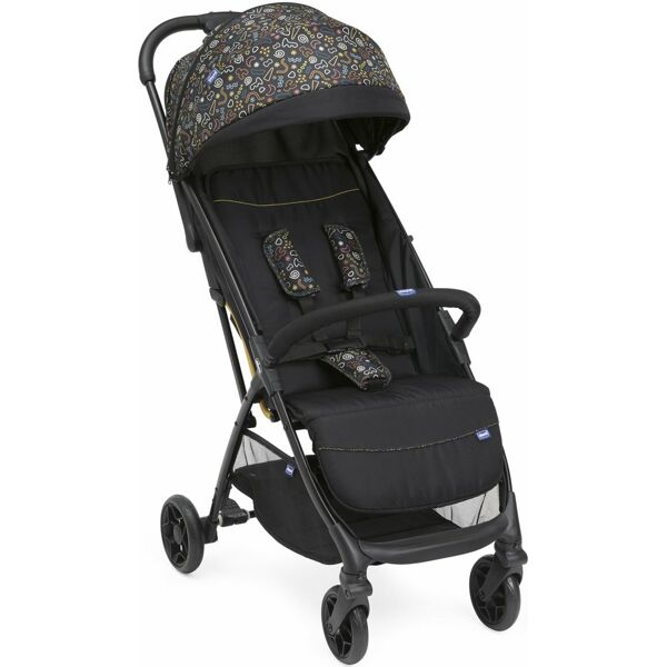 chicco 70687.50 glee - passeggino ultra leggero pieghevole da 0-4 anni 0-22 kg schienale e poggiapiedi regolabili colore nero