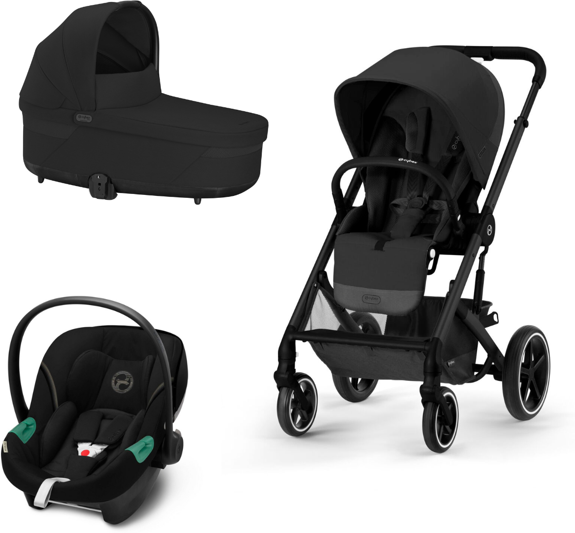 cybex trio balios s lux con aton s2 telaio black moon black