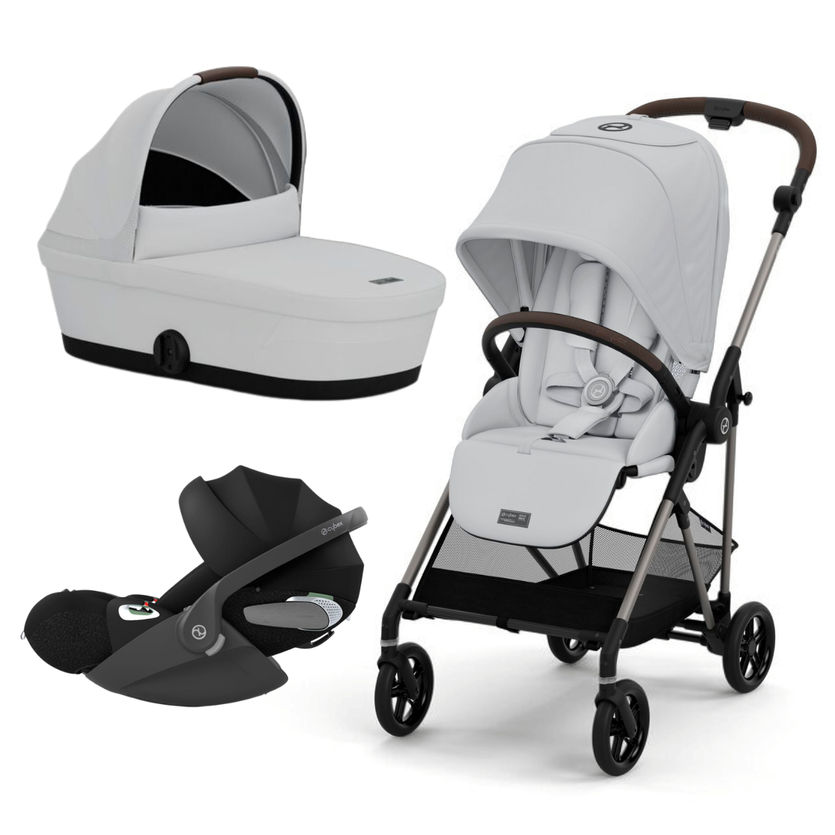 Cybex Trio Melio con Navicella Melio e Cloud T i-Size Fog Grey