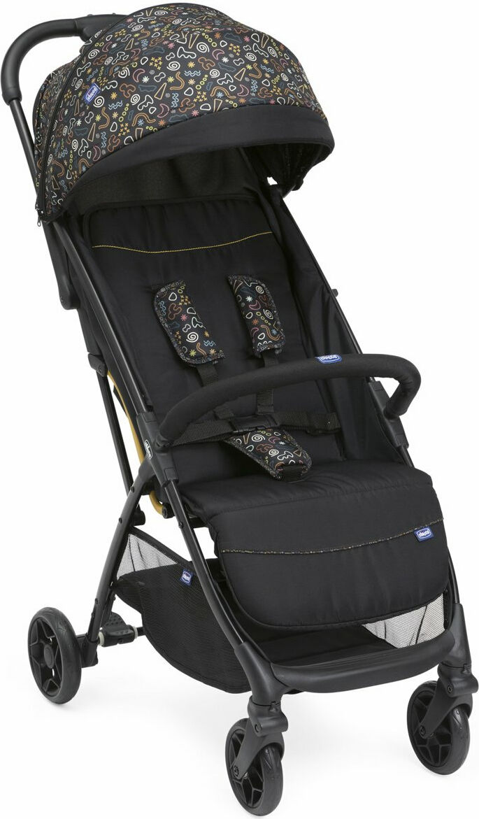 chicco 70687.50 glee - passeggino ultra leggero pieghevole da 0-4 anni 0-22 kg schienale e poggiapiedi regolabili colore nero