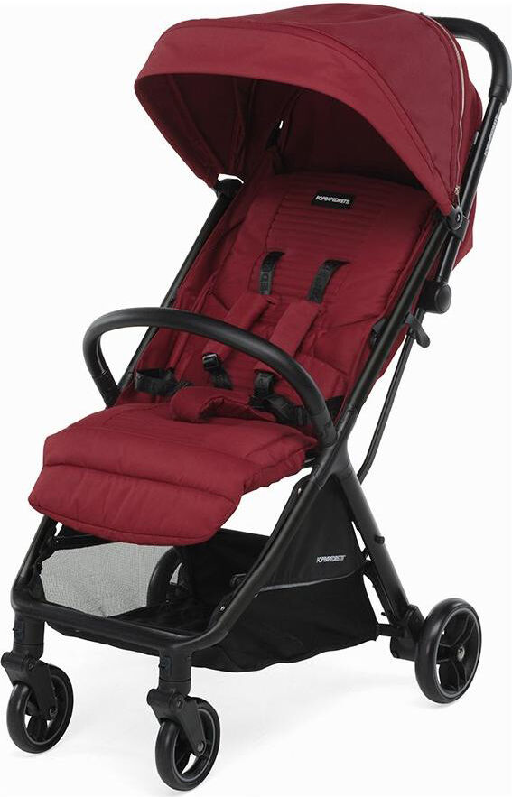 foppapedretti 9700347605 jumbo - passeggino leggero pieghevole da 0-4 anni 0-22 kg schienale reclinabile poggiapiedi regolabile parasole e tasca portaoggetti inclusi colore scarlet