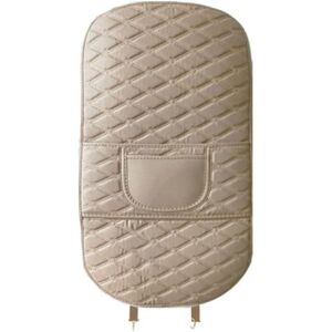 GTALIJHN Auto Anti-Kick Beschermer Matten Voor Mercedes Benz C Class AMG GLC AMG Sport, Stoel Rugkussen Hoes Kick Covers Met Opbergvak Interieur Accessoires,Long-D/Beige