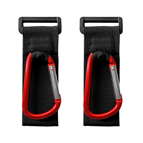 Jagowa 2 stuks buggy clips haken baby kinderwagen haken kinderwagen clips kinderwagen clip voor handtas, boodschappentassen en kinderwagens (rood)