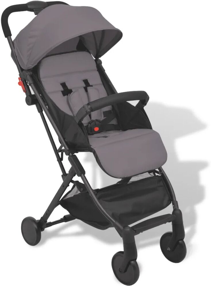 vidaXL Buggy inklapbaar 89x47,5x104 cm grijs