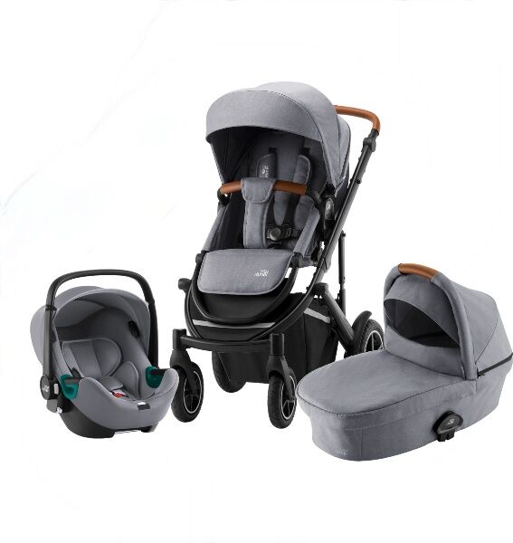 Britax  barnevogn, smile 3, Travelsystem Isense 3i1 - Frost Grey/brown