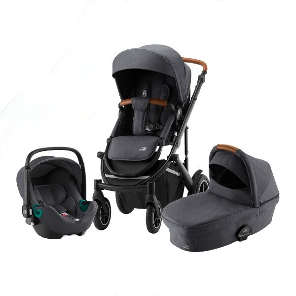 Britax  barnevogn, Smile 3, Travelsystem Isense 3i1 - Midnight Grey