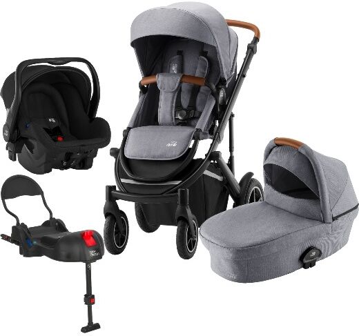 Britax  barnevogn, Smile 3, Primo Pakke 4i1 - Frost Grey/brown