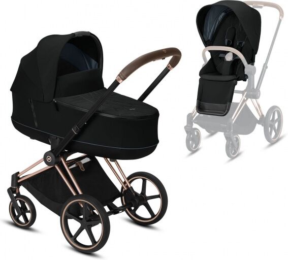 Cybex, Platinum Line, Priam Duo, Barnevogn - Rosegold/deep Black