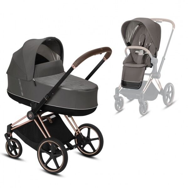 Cybex, Platinum Line, Priam Duo, Barnevogn - Rosegold/soho Grey