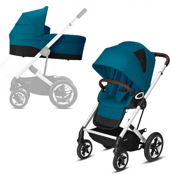 Cybex, barnevogn, Talos S Lux, duovogn - Silver/river Blue