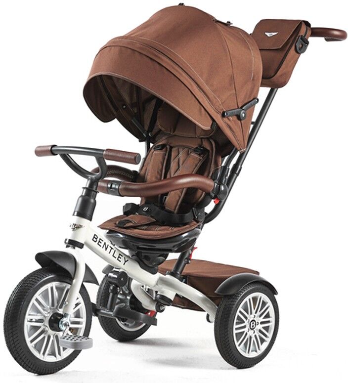 Qplay Bentley Triciclo - Brown and White Satin