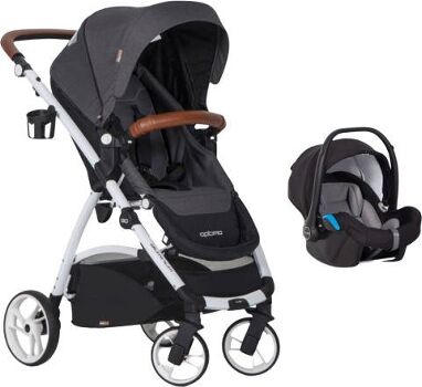 Easygo Carrinho de Bebé Individual Optimo + Starter 0+ Isofix Ready Antracite