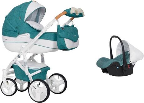 Riko Carrinho de Bebé Individual Brano Luxe + Carlo Isofix Ready Malachite