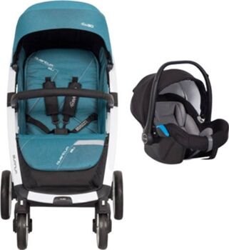 Easygo Carrinho de Bebé Individual Quantum Alu + Starter 0+ Isofix Ready Adriatic