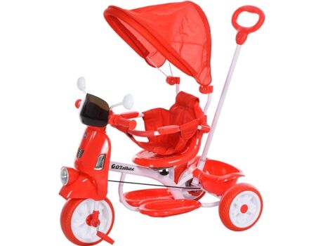 Homcom Triciclo Infantil 370-094RD com Luzes e Música (Vermelho)