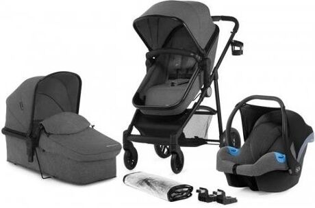 Kinderkraft Carrinho de Bebé Trio 3 Em 1 Juli Grey