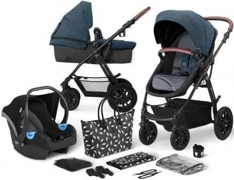 Kinderkraft Carrinho de Bebé Trio Muitipurpose 3 Em 1 Xmoov Denim Azul