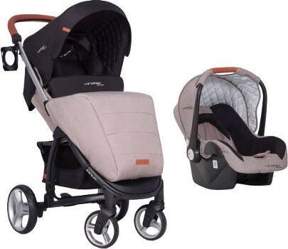 Easygo Carrinho de Bebé Individual Virage Ecco + Starter 0+ Isofix Ready Sand