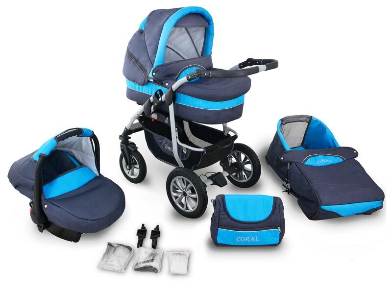 Coral Duo 3 in 1 Barnvagn – Travel System - Turquoise