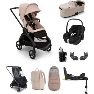 Bugaboo Dragonfly Essential Bundle with Maxi-Cosi Pebble 360 Pebble Pro Car Seat & Base - Taupe