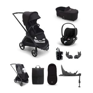 Bugaboo Dragonfly Ultimate 9 Piece Bundle with Cloud T Car Seat and Base - Midnight Black