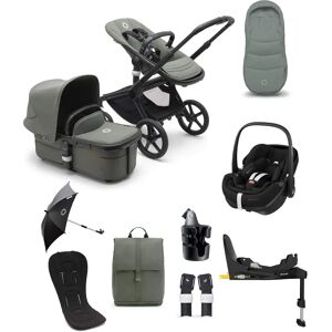 Bugaboo Fox5 Essential 9 Piece Travel System with Pebble Pro 360 Car Seat and Base in Forest Green