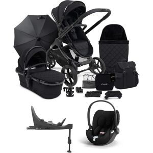 iCandy Peach 7 Designer Collection Cerium - Pushchair Bundle with Cloud T Car Seat & Base - Black