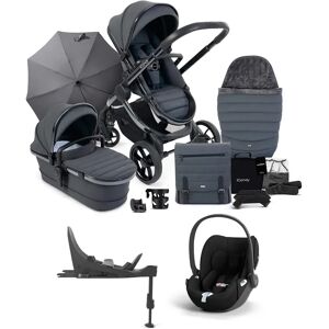 iCandy Peach 7 Complete Pushchair Bundle with Cloud T Car Seat & Base - Dark Grey