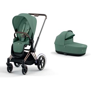 Cybex ePriam 3 Piece Pushchair Bundle - Leaf Green/Rose Gold