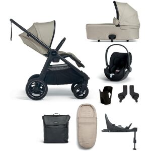 Mamas & Papas Ocarro Pushchair 8 Piece Complete Bundle with Cloud T Car Seat & Base - Sandstone