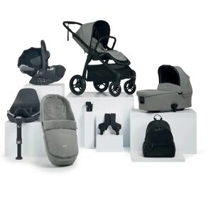 Mamas & Papas Ocarro Pushchair Complete Bundle with Cybex Cloud T Car Seat & Base (8 Pieces) - Flint Grey