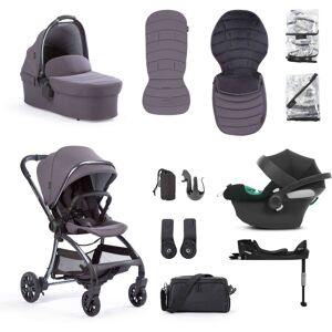 Junior Jones Aylo Dark Slate 12pc Travel System inc Cybex Volcano Black Car Seat