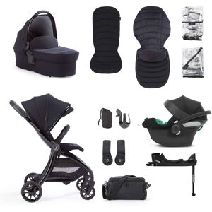 Junior Jones Aylo Rich Black 12pc Travel System inc Cybex Volcano Black Car Seat