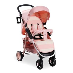 My Babiie MB30 Pushchair – from Birth to 4 Years (22kg), Easy Compact Fold, Large Shopping Basket, Adjustable Handle, Stroller Includes Cup Holder, Rain Cover – Billie Faiers Pink Stripes