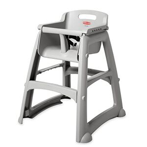 Rubbermaid Commercial Products Sturdy High-Chair for Child/Baby/Toddler, Pre-Assembled, Platinum (FG780608PLAT)