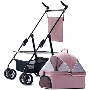 Generic Pet Stroller Pet Stroller for Cats/Dogs Separable Dog Strollers for Small Medium Dogs Within 20kg Dog Prams Pushchairs with Adjustable Awning