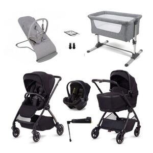 Silver Cross Dune + First Bed Folding Carrycot Essential iSize Travel System & Starter Nursery Bundle including Isofix Base, Space