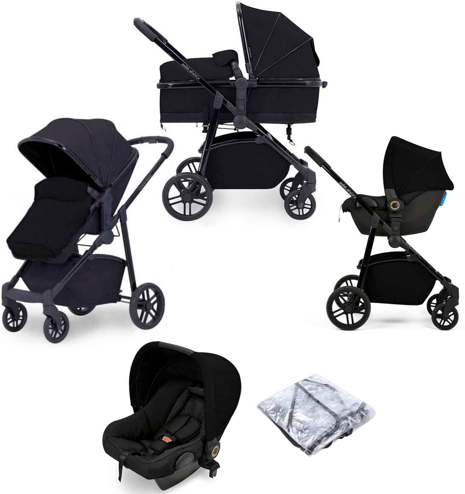 Ickle Bubba Moon 3 in 1 Travel System - Black