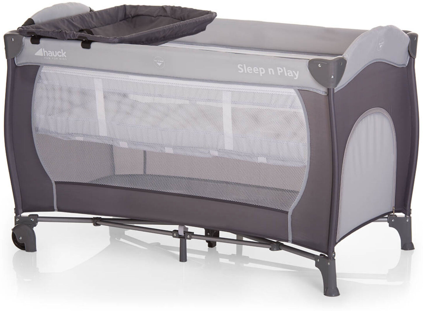 Hauck Sleep n Play Center Bassinet Travel Cot / Playpen - Stone Grey