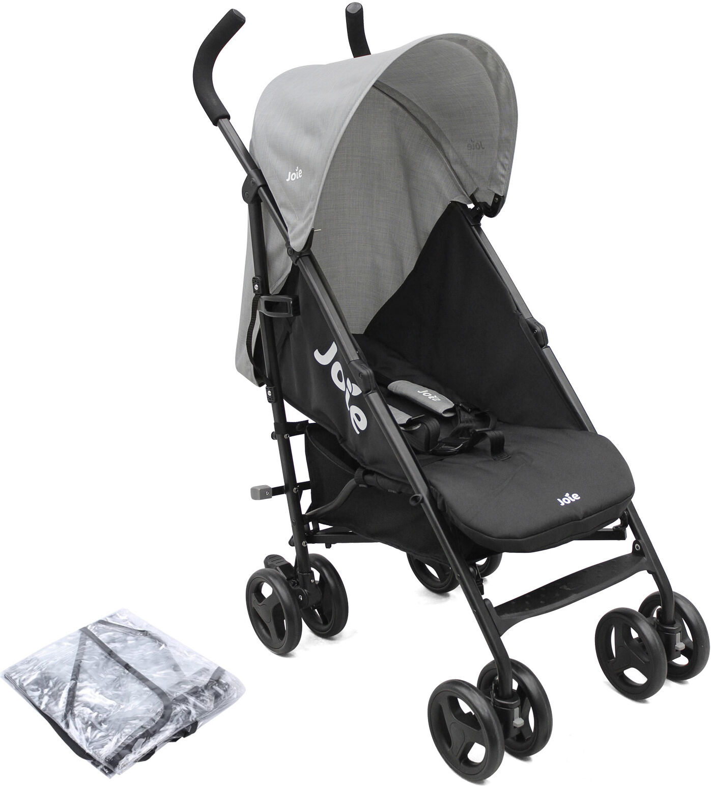 Joie Nitro Pushchair Stroller with Raincover - Two Tone Black