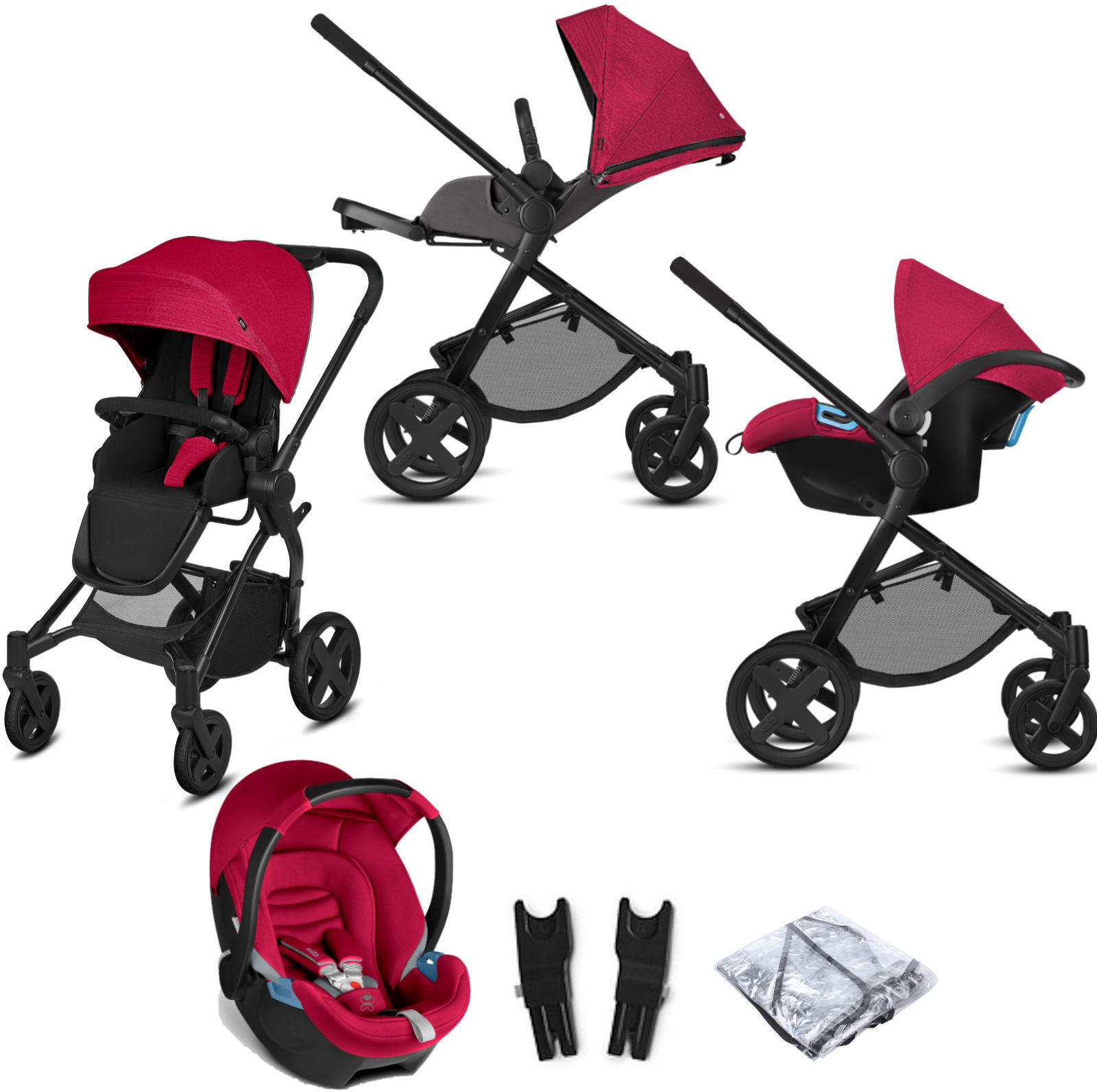 CBX Cybex CBX Kody (Aton) Travel System - Crunchy Red