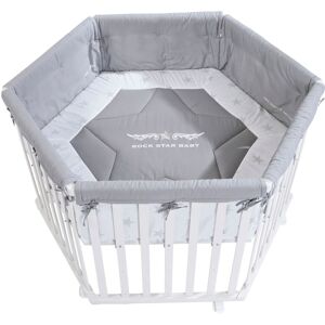 roba® Laufgitter »Rock Star Baby, 6-eckig, weiss«, bis 15 kg, mit... weiss